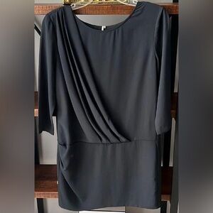 IRO Black Wallis Drape Dress Size 3